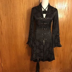 Women’s black gothic coat